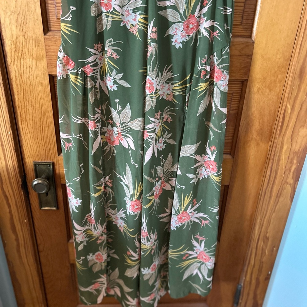 Floral Green Maxi pants